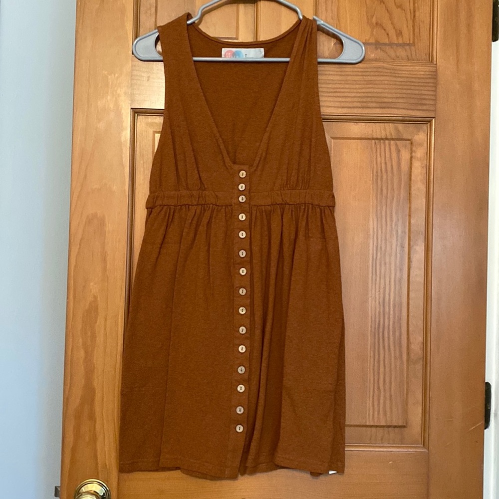 Free People Beach Burt orange dress with buttons